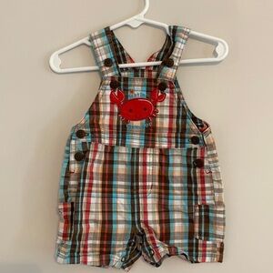 First Moments Infant Short Overalls Size 3 month